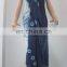 Cotton Pareo Sexy Bikini Sarong Floral Beach Wear Indigo Blue Shibori Print