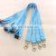 customized wholesale black polyester cheap plain lanyard