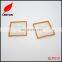 Factory custom plastic square logo badge for garment