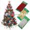 2017 Christmas Wreath Garland Door Hanging Decoration Home Xmas Party Silver Bowknot Ornaments Tree Christma Decoration