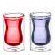 Family Reunion Double Wall Borosilicate Glass Cup Drinking For Christmas Promotional