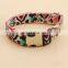 Factory Price Bohemian Custom Dog Collar Free Lettering Dog ID card Customization Dog Collar Half Metal Buckle