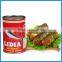 155g factory price Canned Sardine in vegetable oil/Best selling popular Canned Sardines in vegetable oil/canned food