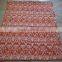 Orange Ikat Kantha Quilt Cotton Blanket Throws,Ralli,Gudari Handmade Tapestery REVERSIBLE Bedding 90x108
