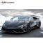 Lambo LP610 huran to M style dry carbon aero body set with front lip rear diffuser side skirt and rear spoiler for LP610