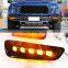 Yellow White LED  Fog Day Time Running Lights Lamp Fog Lights  for F150 Raptor 2017-2019
