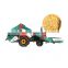 Full Automatic corn thresher with husker Large tractor connected to corn thresher