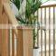 Low cost wooden curved staircase, indoor solid wood staircase designs