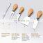 Bamboo Cheese Board Set Charcuterie Board and Serving Meat Platter with 4 Stainless Steel Cheese Knives