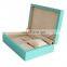 wholesale luxury delicate tiffany blue cardboard and leather jewelry gift boxes