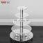 retail store 5 levels cake stand holder clear round acrylic eiffel tower cupcake stand