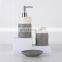 Hot sale grey ceramic 3pc bathroom accessory set
