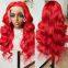 red#body wave Lace Front Wig Human Hair Wigs 13X4 Ginger Lace Front Wig