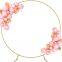 Golden White Circle Balloon Arch Kit Frame Round Flower Balloon Arch Stand for Wedding Birthday Party Baby Shower Decoration