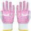 10 gauge white cotton gloves with colored pvc dots