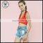 Women Wear Strappy-Back Red Crop Top