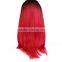  Long Style Synthetic Wig 1b red# Straight Hair Lace Front Wig