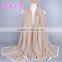 New Style Plain Cotton Linen White Lace Border Lace Hijab Scarf                        
                                                Quality Choice