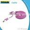 Multicolor Flat wire USB Charging data line with Mirco cable