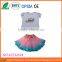 five hot pink flower outfit fluffy tutu skirt set for baby,fashion children clothing sets