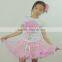 Red flower girl pettiskirt set polka dot bloom kids outfits mickey spot child tutus suit
