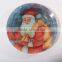 Advertising gift tempered unbreakable circle glass christmas dinner plate