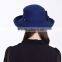 Wide Brim Winter Felt Hillbility Ladies Hat With Flower On Side