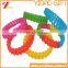 2015 New Design Colorful Twist Bracelet, Dichromatic Mix Color Wristband, Customs Design Silicone Wrist Bands
