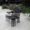 Charcoal Wood Burning Round Cast Aluminum Metal Outdoor Patio Garden Home Yard 4 Seat Barbecue Table Chair Set