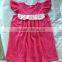 Fashionable Summer ruffle dress organic cotton lap dress for baby girls kids