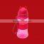 Customized logo promotional kids gift 300ml plastic drinking bottle with flip straw