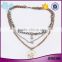 America and Europe coin pendant three layered chain necklace for women                        
                                                                                Supplier's Choice
