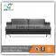 Low price modern black leather for sofa set with stainless steel base S715