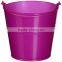 2016 China Manufacturer Promotional Popular Mini Bright Hot Pink Plastic Pails Hot Selling Custom Decorative Buckets with Handle