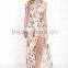 Ivory Floral Print Wrap Long Dress Latest Western Dress Designs Photos
