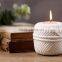 White Ceramic Ball of Yarn Candle Holder, Ball of Yarn Tealight holder