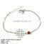 BXA-0926 925 Silver Religion Beaded Bracelet with Small Charm and Amethyst