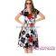2016 Eyelash Flared Sleeves Black Plus Size sexy nighty dress picture