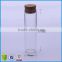 Clear Empty Refillable Glass Storage Bottles With Wooden Lids