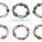 Kid Christmas Stretch Bracelet With Ladybird Animal Hhandpainted Glass Bead,glass beads handmade bracelets