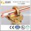 Brass clamp for earth rod and electric cable