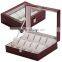 several slots leather watch winder box