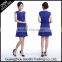 OEM manufacturer Cheap factory price new pattern short sleeve plus size Blue color women dresses
