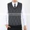 2015 New fall classic style v-neck organic cotton men's formal argyle sweater vest