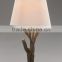 Polyresin base and white shade contemporary table light/lamps with UL