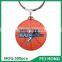 Wholesale bulk metal souvenir basketball sport printed two sided key ring