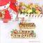 Golden English Merry Christmas Words Decoration
