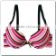 Hot Sale Women's Underwired Stripe Print Bra Colorful Stripes