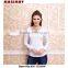 Moder low cut o-neck lace lady blusas, woman blusas china