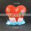 Ceramic heart , porcelain heart ornament